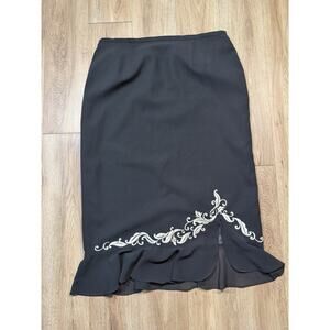 Women’s Vintage 2008 Long Black Plaza South Skirt Size 36
